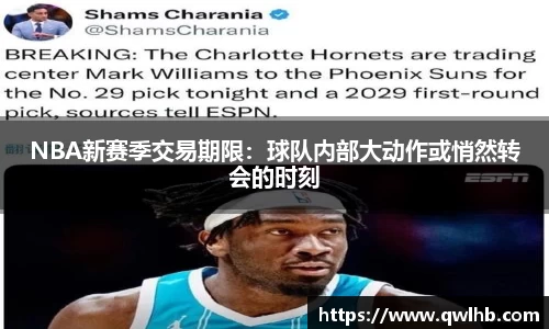 NBA新赛季交易期限：球队内部大动作或悄然转会的时刻